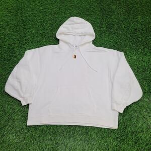 NIKE Hoodie Womes M 22x21 Baggy Boxy Cropped Center Check